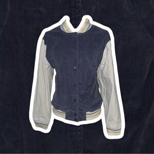 Aerie Navy and Cream Varsity Jacket